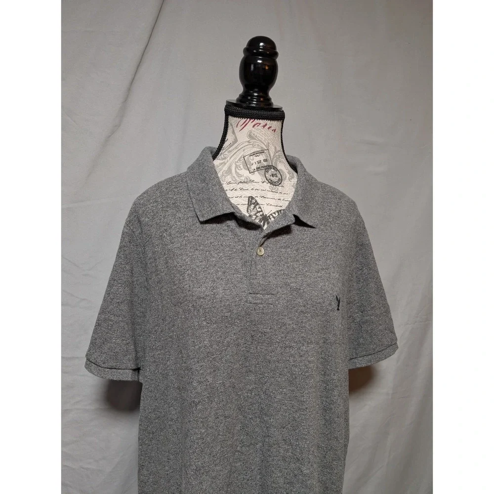 American Eagle Men's Heather Gray Polo Shirt Size‎ XXL